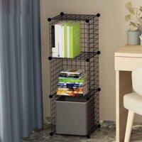 KỆ TỦ LƯỚI SẮT THÉP LẮP GHÉP ĐA NĂNG 3 ô