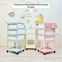 Kệ tủ nhựa 4 tầng, kệ đa năng đựng đồ bỉm sữa, #Finley Mia FL-0062 [Keroshop]