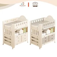Kệ tủ nhựa thay bỉm Monmon cho bé, bàn thay tã đựng đồ trẻ em đa năng - Monnie Kids