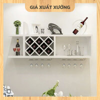 Kệ Tủ Rượu Vang Treo Tường Gỗ MDF, Kệ Nhỏ Trang Trí M038