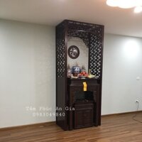 Kệ tủ thờ đẹp kết hợp vách ngăn phòng thờ mã PA74