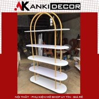 Kệ túi xách shop, kệ giày dép, Kệ decor shop thời trang, shop mỹ phẩm Anki Decor