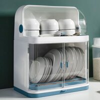 Kệ úp bát chén nhựa có nắp đậy - Giá chạn bát nắp đậy