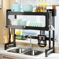 Kệ úp Bát, Kệ chén đĩa Thông Minh Trên Bồn Rửa Bát Có Tủ để bát-Giá để bát đĩa đa năng full phụ kiện