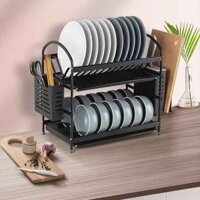 kệ úp chén 2 tầng có khay hứng nước