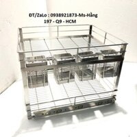 Kệ úp chén bát 2 tầng đa năng Inox 304