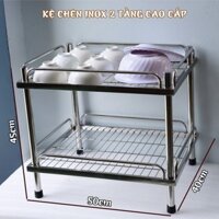 Kệ Úp Chén Bát 2 Tầng Inox Để Tủ Bếp Dưới, Kệ Để Úp Ly, Xoong Nồi Hàng Chính Hãng Nhà CATIUM