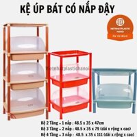 Kệ úp chén, bát nhiều tầng có nắp đậy nhựa Việt Nhật- đồ dùng nhà bếp bằng nhựa cao cấp an toàn tiện ích