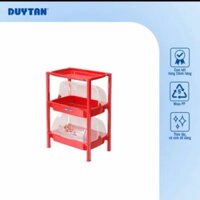 Kệ úp chén có nắp nhựa duy tân NHỎ 2 ngăn nắp , tổng cộng  3 tầng -KT 47 x 35.5 x 78 cm