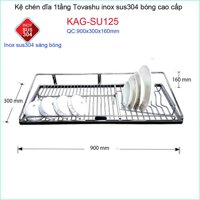 Kệ úp chén dĩa 1 tầng 900  kệ chén dĩa inox 304 KAG-SU125