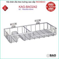 Kệ úp chén dĩa Inox Bảo KAG-BAO242 - 70cm treo tường , giá đựng bát đĩa SUS304 dập đặc cao cấp 70cm siêu bền