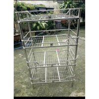 KỆ  ÚP CHÉN  INOX 4 TẦNG,KỆ ĐỂ  CHÉN BÁT INOX. KT ,40 X 60 (ĐỦ KÍCH CỠ)