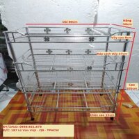 KỆ ÚP CHÉN LY 4 TẦNG  INOX CAO CẤP - KO4T-58D1-