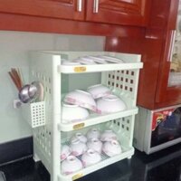 Kệ úp chén,bát 3 tầng nhựa Việt Nhật siêu chắc chắn