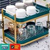 Kệ Úp Cốc/Ly, Đựng Đồ Đa Năng 2 Tầng