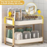 Kệ úp ly chén cốc Khay úp ly 2 tầng Để Chén, Để Gia Vị đa năng Khung bằng Thép Cao Cấp Không Gỉ F1