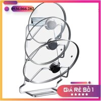 Kệ Úp Nắp Vung Nồi Có Khay Hứng Nước Tặng kèm Vít Và Keo Dán