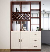 Kệ vách ngăn phòng khách đẹp giá rẻ rộng 1.2m TRG04