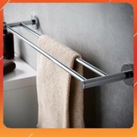 Kệ vắt khăn, Kệ vắt khăn mặt đôi chất liệu inox 100% kệ treo trong nhà tắm