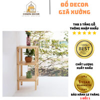 KỆ VUÔNG 3 TẦNG - KỆ GỖ ĐA NĂNG 3 TẦNG - SHELF 3F - NATURAL COMIN DECOR