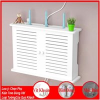 Kệ wifi treo tường, chất liệu gỗ nhựa cao cấp, chống nước tuyệt đối