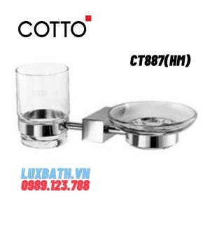 Kệ xà phòng kèm kệ đựng ly Cotto CT887(HM)