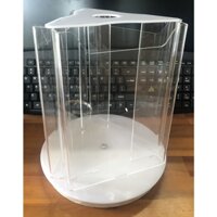 Kệ Xoay Mica 3 Mặt Đựng Menu Tờ Rơi Catalogue Đế Gỗ