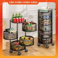 Kệ xoay tròn đa năng, kệ rau củ quả 3/4/5 tầng. kệ đa năng , kệ tròn xoay đựng rau củ nhiều tầng đa năng trong nhà