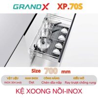 Kệ xoong nồi GrandX XP.70S | Phụ kiện inox tủ bếp dưới hộc tủ |700mm