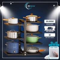 Kệ Xoong Nồi Nhiều Tầng Kệ Để Nồi Chảo DGHOMER Kệ Gầm Bếp Đa Năng 3~4 Tầng Khung Thép Chịu Lực Tốt Lắp Ghép Tiện Lợi . .