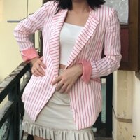 [KE01] Blazer kẻ hồng