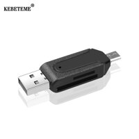 Kebeteme 2 Trong 1 USB OTG Đầu Đọc Thẻ Đa Năng Micro USB OTG/TF/SD Đầu Đọc Thẻ Điện Thoại Nối Dài Đầu micro USB OTG Adapter