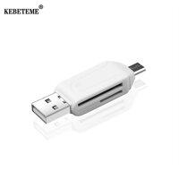 Kebeteme 2 Trong 1 USB OTG Đầu Đọc Thẻ Đa Năng Micro USB OTG/TF/SD Đầu Đọc Thẻ Điện Thoại Nối Dài Đầu micro USB OTG Adapter LazadaMall