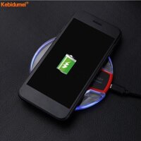 Kebidumei Bộ Sạc Không Dây Qi Đế Sạc Nhanh Không Dây LED Cho Điện Thoại Thông Minh Samsung Lumia LG HTC