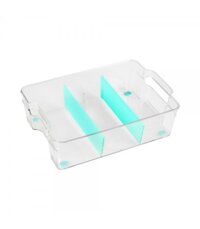 KECH Hộp đựng đồ trong tủ lạnh bằng nhựa nhiều ngăn cỡ L W31,3xH8,8xD21,2cm