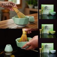 Kecttio 6 Cái / bộ Máy Đánh Bột Matcha Nhật Bản, Bát WithTeaspoon Trà Gốm Matcha Bộ Máy Đánh Bánh Matcha, Retro Mịn Có Thể Tái Sử Dụng Bộ Trà