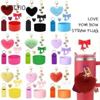 Kecttio 6 Chiếc Cốc Silicon Boot, Trái Tim Hairball Mặt Dây Chuyền 30 & 40 Oz Chai Đáy Tay, Móc Khóa Túi Son Môi Chống Trơn Trượt Phụ Kiện Chai Nước Cho Bộ Phụ Kiện Cốc