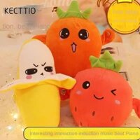 KECTTIO Cảm Biến Beat Đồ Chơi Sang Trọng, Đồ Chơi Âm Nhạc Tương Tác Trái Cây Âm Nhạc Dooll Cảm Biến Trái Cây Beat Piano, Chuối Sang Trọng Đồ Chơi Dâu Điện Sang Trọng
