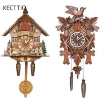 KECTTIO Cuckoo Đồng Hồ Trang Trí Nhà Thạch Anh Thủ Công Rừng Nhà Chuông Đồng Hồ Báo Thức