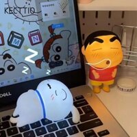 KECTTIO Đèn ngủ Crayon Shin Chan, Bảo vệ mắt Cảm biến cảm ứng Đèn ngủ nhỏ, Quà tặng trang trí đầu giường dễ thương Ba cấp độ Crayon Shin Chan Light Phòng ngủ