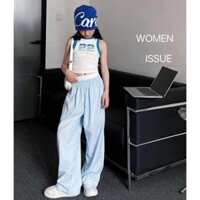 [KeDaYa] Áo Crop Top Phong Cách Hàn Quốc, Quần Thun Dài, Quần Ống Rộng Sọc Xanh, Đồ Hip Hop Bé Gái, Trang Phục Nhảy Trẻ Em, Y2K OOTD, Có Sẵn