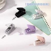 Kede Máy đục lỗ đơn trong suốt mini, máy đục lỗ tròn nhỏ, máy đục lỗ thủ công, máy đóng bìa giấy A4, sổ tay DIY, công cụ đóng sách tròn dễ thương cho sinh viên