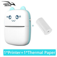 Keep DIVING Bộ máy in nhiệt cầm tay Mini Inkless Sticker Máy in USB V4.0 Máy in ảnh Tương thích cho IOS Android