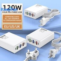 [Keepfun] Bộ sạc điện thoại để bàn USB Type-C 120W PD Trạm sạc nhanh cho IPhone cho Samsung Huawei Xiaomi cho máy tính bảng IPad [Mới]