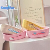 [Keepfun] Hộp lưu trữ máy tính để bàn Sanrio Hello Kitty Melody Cinnamoroll Giỏ đựng đồ lặt vặt Hộp đựng đồ trang trí nhà hoạt hình [Mới]