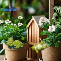 [Keepfun] Tượng nhỏ Ếch Trang trí chậu trồng cây, Phụ kiện chậu hoa dễ thương Tượng ếch nhựa Trang trí cây thẩm mỹ trong vườn cổ tích [Mới]