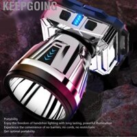 Keepgoing Đèn LED đội đầu Cốc nhôm sâu có thể sạc lại Đèn pha chuyên nghiệp Độ sáng cao không thấm nước để câu cá đêm