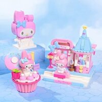 Keeppley Wonderful Sanrio Sweet Dream Ice Cream House Street View Melody Cake Magic Shift Đồ chơi Quà tặng