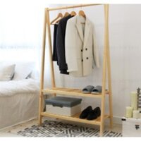 Kệ/Giá treo quần áo 2 tầng - Gỗ thông nhập khẩu