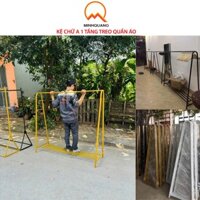 Kệ/giá/sào treo quần áo chữ A 1 tầng, làm bằng chất liệu thép phun sơn tĩnh điện, chịu lực trên 50kg
